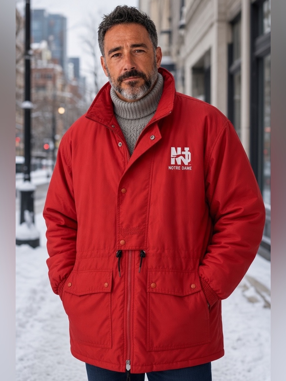Notre Dame Puffy Winter Coat XXL for Extreme Weather Branded Notre Dame Hounds